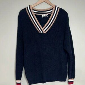 The Upside Josie Striped Trim Sweater Small